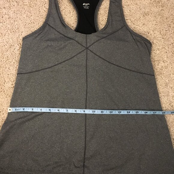 MEC Grey Racer Back Inbuilt Bra Tank Top - Picture 14 of 16